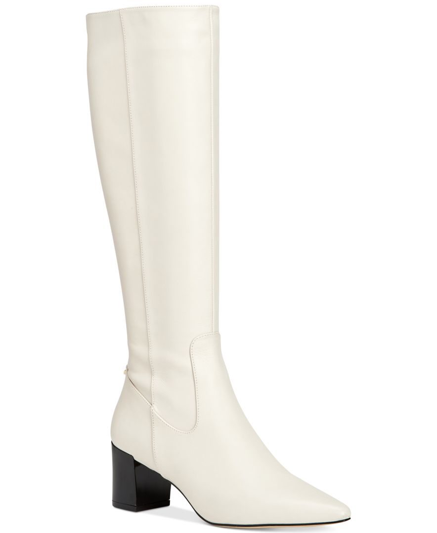 tall white boots cheap